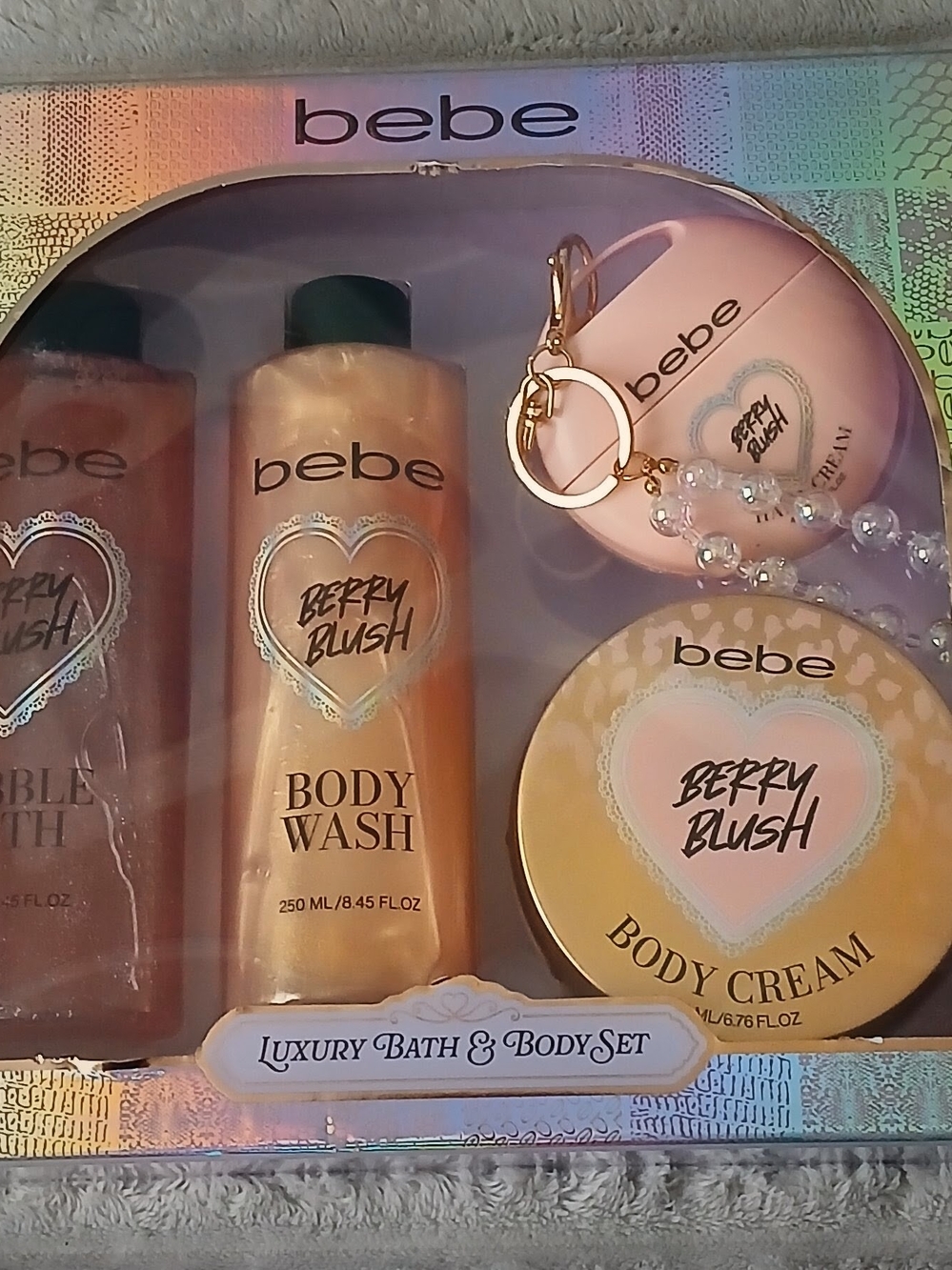 bebe Berry Blush Bath & Body Wash Set - Pink and Gold